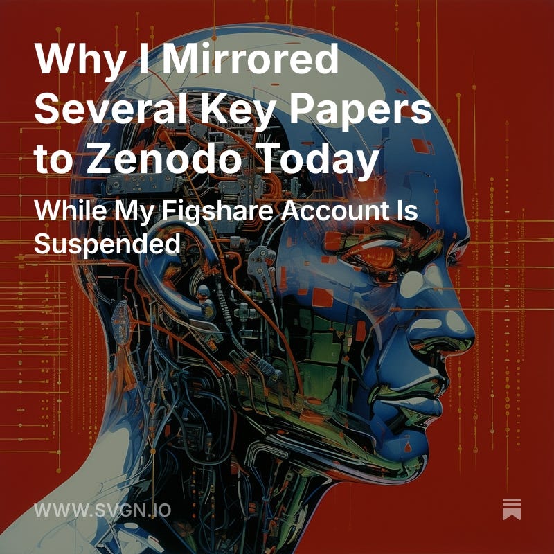 Why I Mirrored Several Key Papers to Zenodo Today